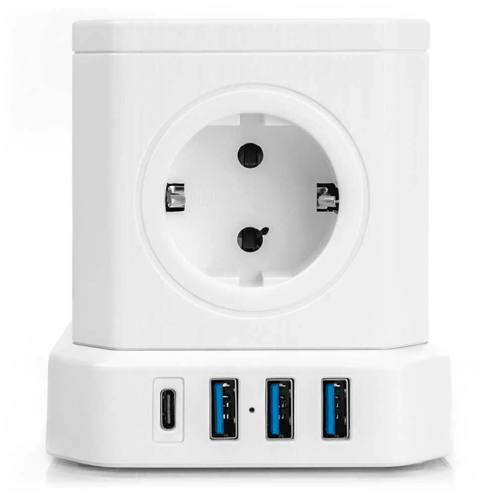Spacetronik Maitinimo juosta 5xAC 3xUSB 1xUSB-C SPS-C02W