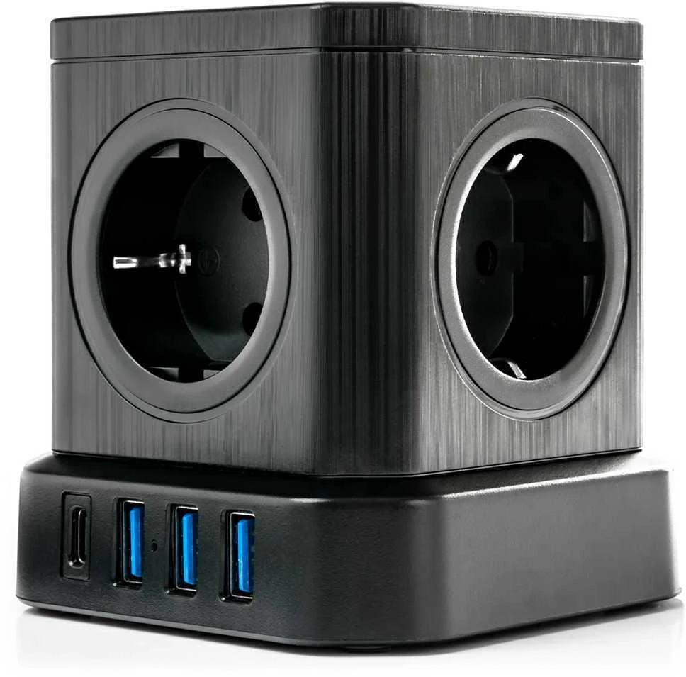 Spacetronik Maitinimo juosta 5xAC 3xUSB 1xUSB-C SPS-C02B