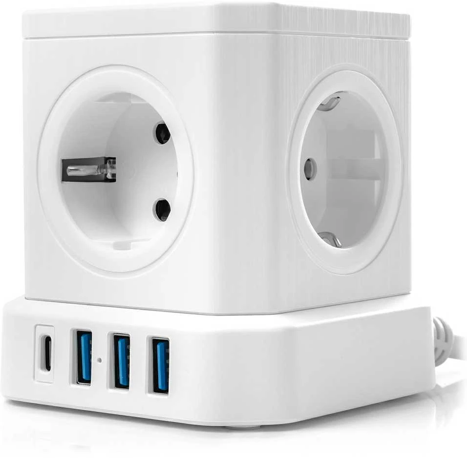 Spacetronik Maitinimo juosta 5xAC 3xUSB 1xUSB-C SPS-C02W
