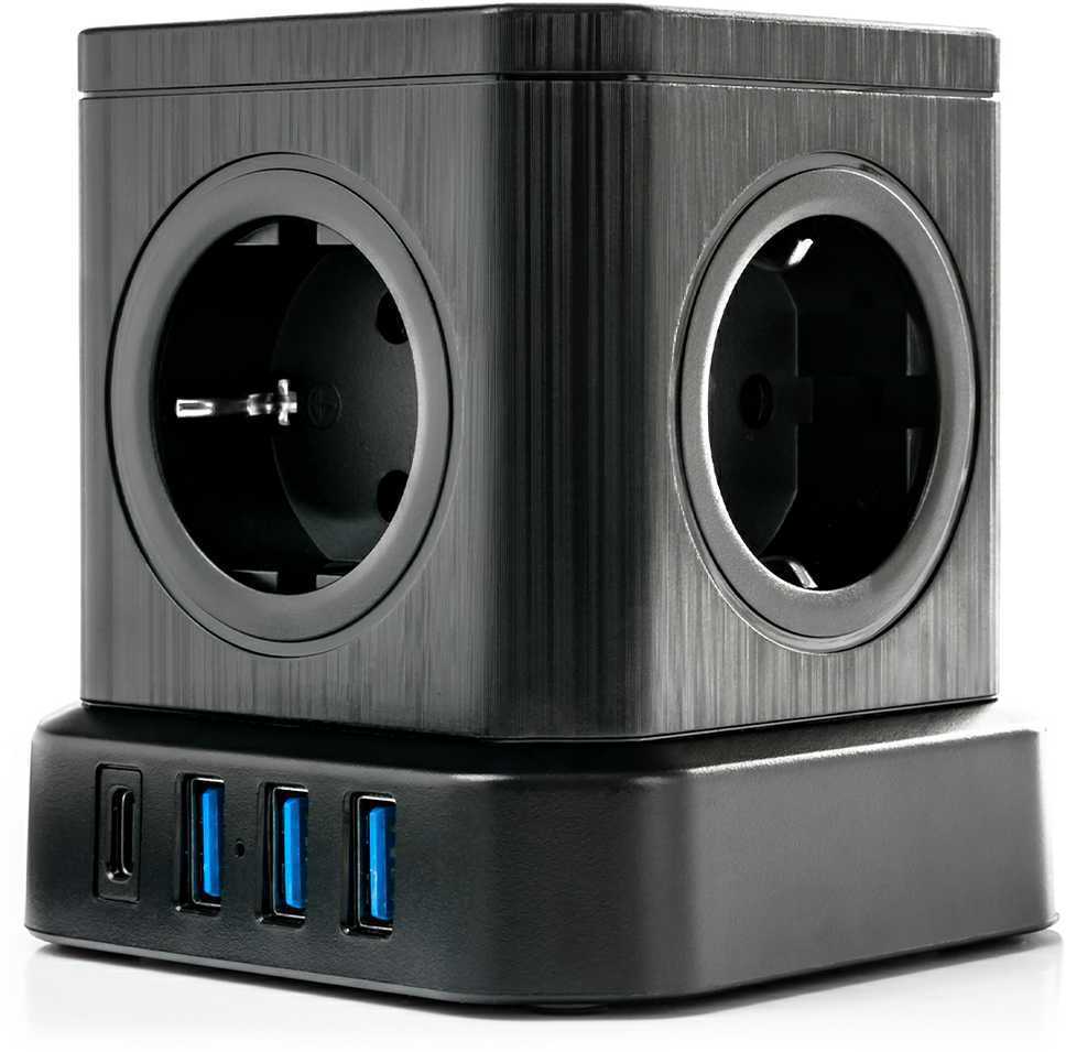 Spacetronik Maitinimo juostos rinkinys 13AC 3USB 1USB-C SPS-CS01B
