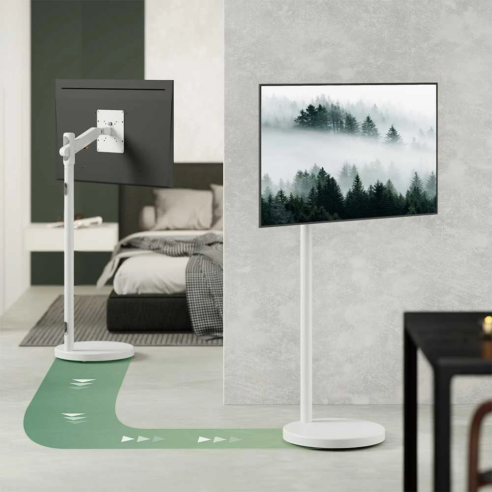 Laikiklis Spacetronik Mobilny stojak na monitorius TV SPE-T02W balta SPET02