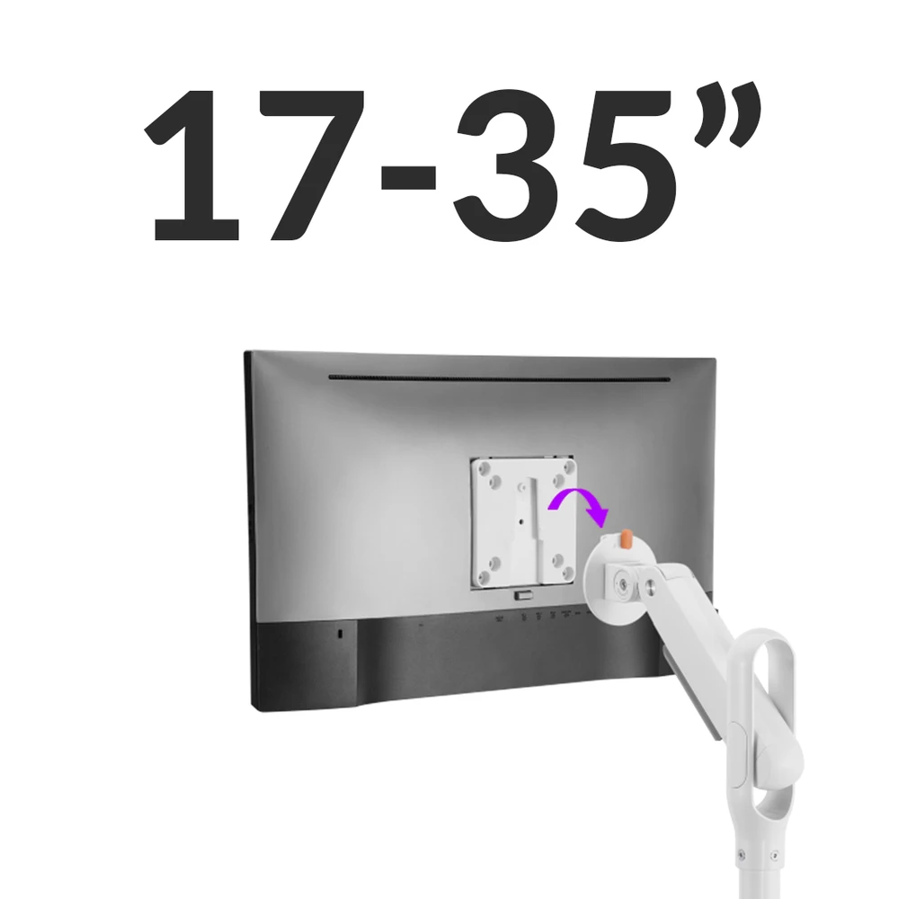 Laikiklis Spacetronik Mobilus TV monitoriaus stovas SPE-T01W 10kg, baltas