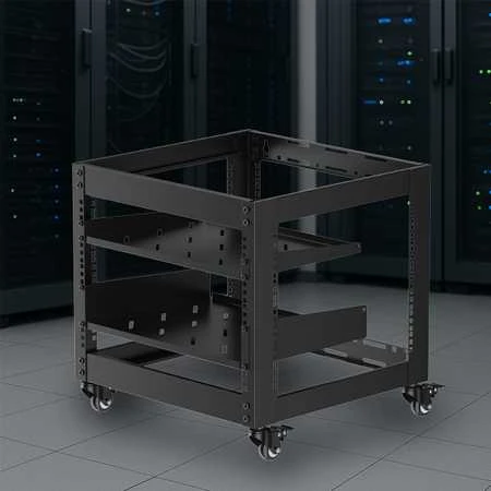 Spacetronik Mobilus serverių stelažas 19" Open Rack Pro-7U