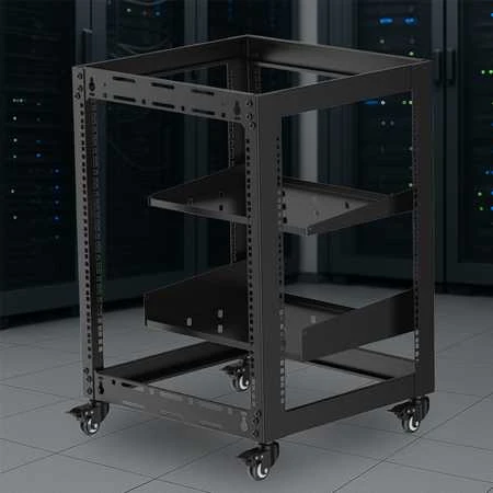 Spacetronik Mobilus serverių stelažas 19" Open Rack Pro-12U