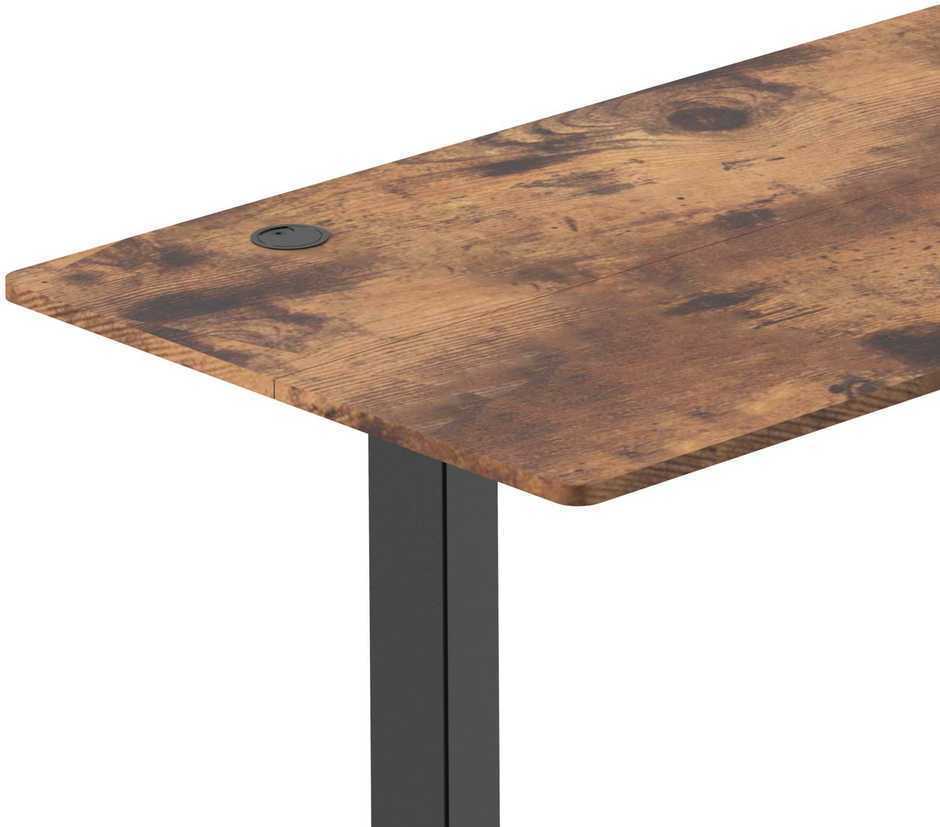 Elektrinis reguliuojamo aukščio rašomasis stalas Spacetronik Moris 120BR, 140 × 70 cm, kaimiškai rudas