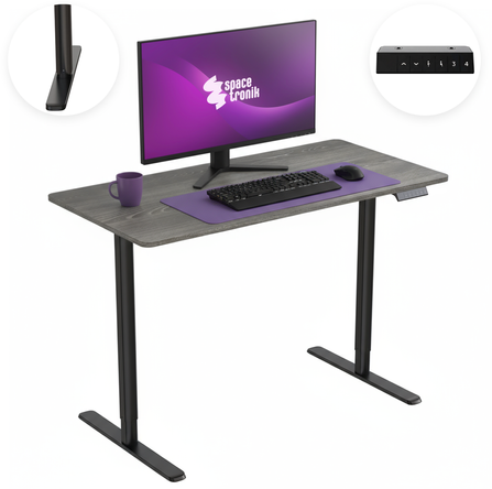 Elektrinis rašomasis stalas Spacetronik Moris 121BG, 120 × 60 cm