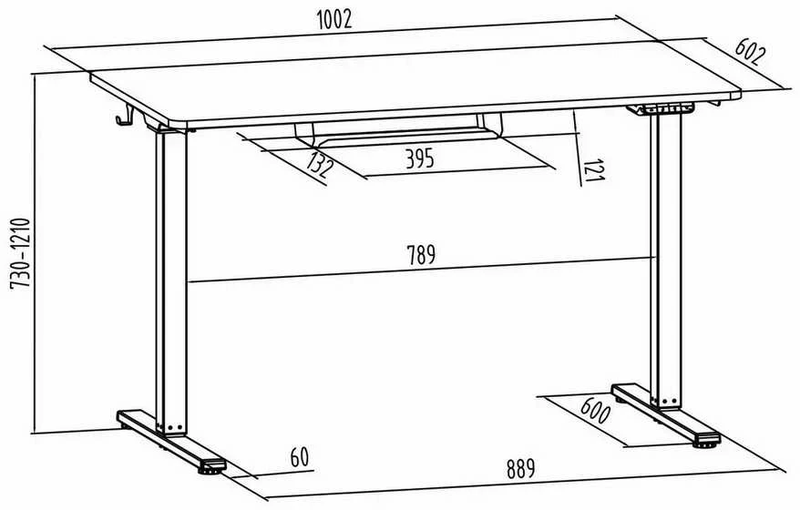 Spacetronik Moris 124BM 100x60 elektrinis stalas