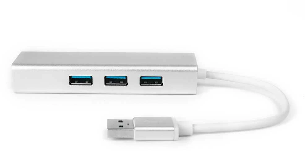 Spacetronik Daugiaportis USB į 3 USB + RJ45 SPU-M06 sidabrinis