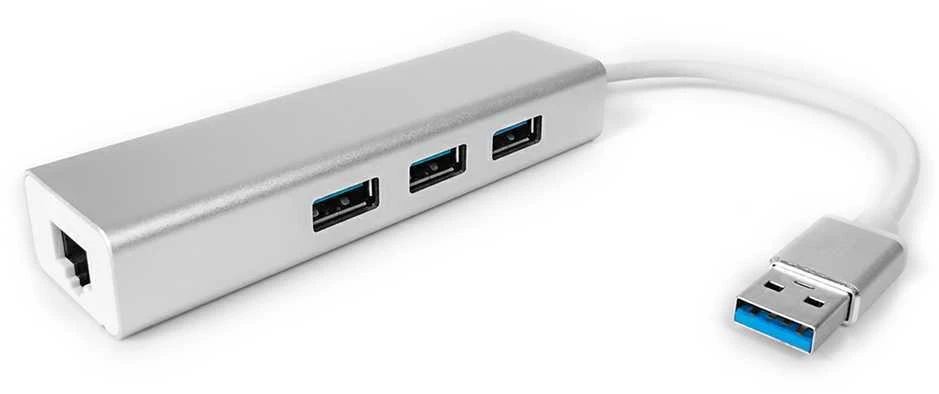Spacetronik Daugiaportis USB į 3 USB + RJ45 SPU-M06 sidabrinis
