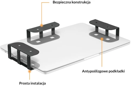 Spacetronik Nešiojamo kompiuterio laikiklis po stalu. planšetinis kompiuteris SPB-004B