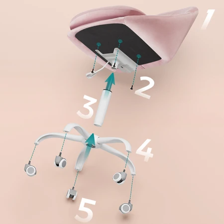 Biuro kėdė Spacetronik MIO SPC-MIO-06 rožinė