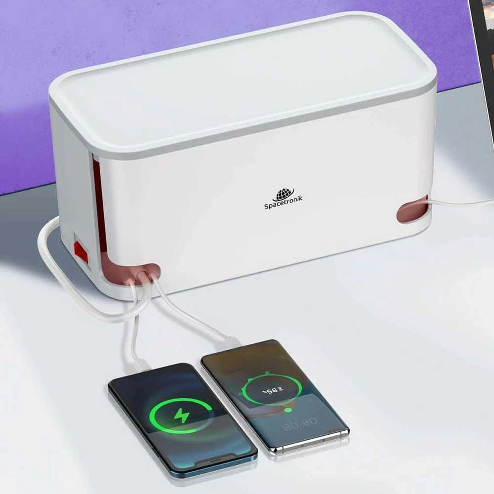 Spacetronik Organizer BOX įkrovimo stotelė su 5xAC 3xUSB juostele