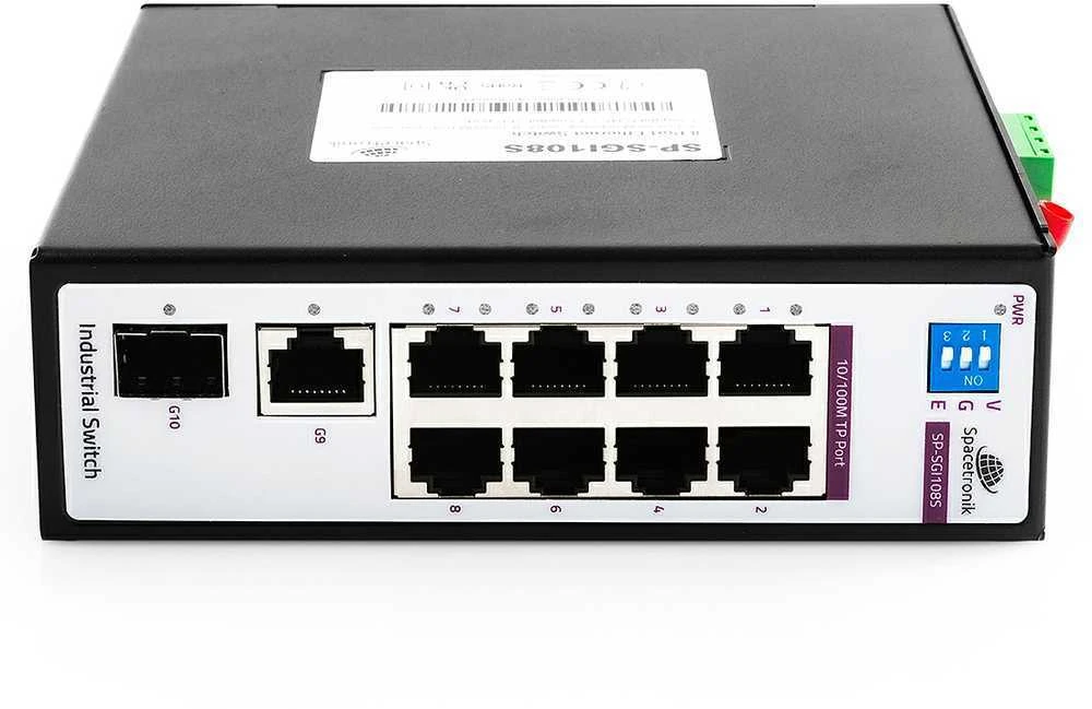 Šakotuvas Spacetronik PERJUNKITE 8 prievadų SP-SGI108S pramoninį SFP