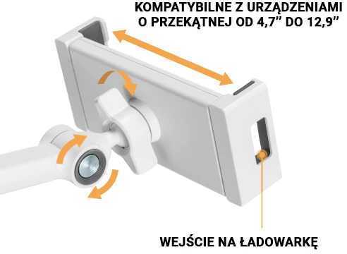 Spacetronik Stovas planšetiniam kompiuteriui SPP-124W baltas SPP124W