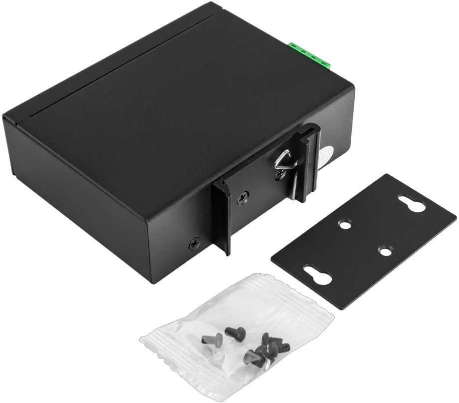 Šakotuvas Spacetronik Pramoninis PoE jungiklis 4x 10/100M + 1x RJ45 Uplink