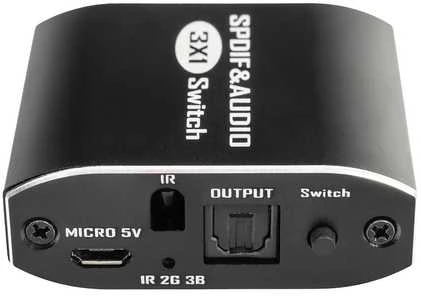 Spacetronik SPDIF Toslink 1x3 optinis garso skirstytuvas