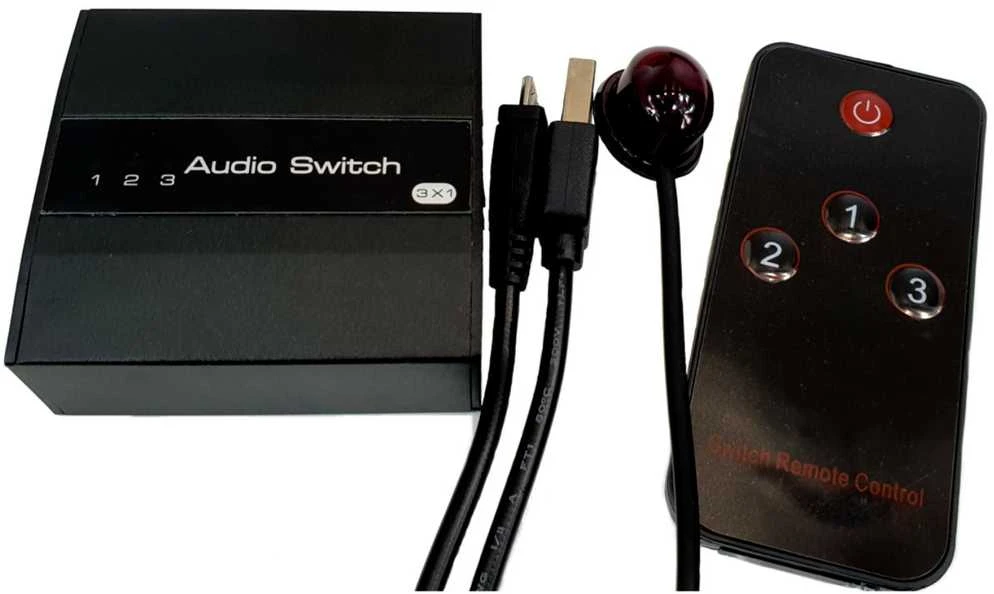 Spacetronik SPDIF Toslink 1x3 optinis garso skirstytuvas
