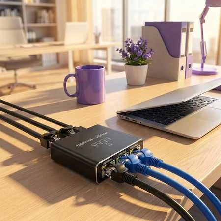Šakotuvas Spacetronik RJ45 1–4 eterneto skirstytuvas SP-SG104 Gigabit
