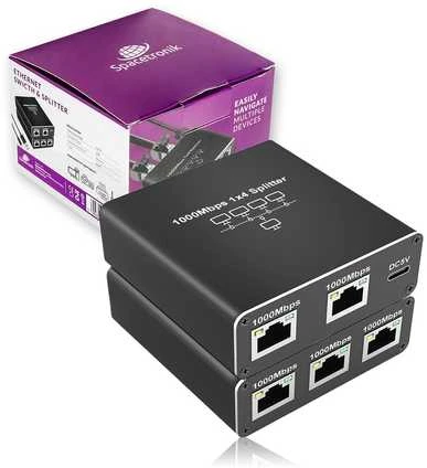 Šakotuvas Spacetronik RJ45 1–4 eterneto skirstytuvas SP-SG104 Gigabit