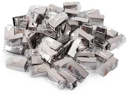 Spacetronik RJ45 kištukas, praėjimo kat.6 FTP PT-RJ456FT-1 25vnt.