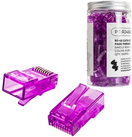 Spacetronik RJ45 kištukas, pralaidumas, 6 kat. UTP PT-RJ456UP-1, 100 vnt.