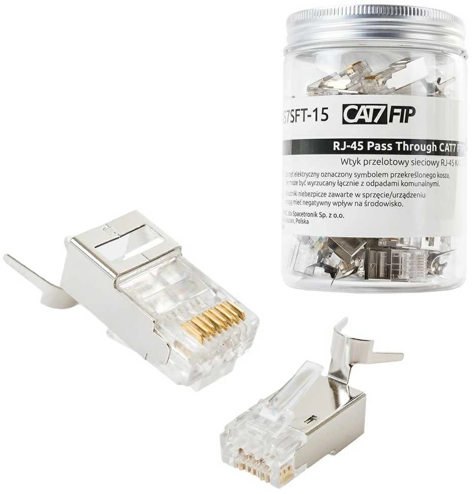 Spacetronik RJ45 kištukinis cat7 S/FTP PT-RJ457SFT-15 x50