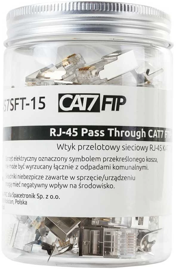 Spacetronik RJ45 kištukinis cat7 S/FTP PT-RJ457SFT-15 x50