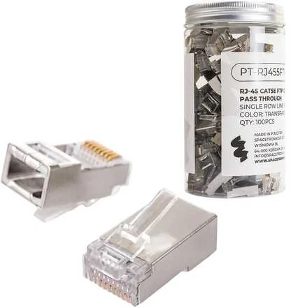 Spacetronik RJ45 tiesioginis cat5e FTP kištukas PT-RJ455FT-0 100 vnt.