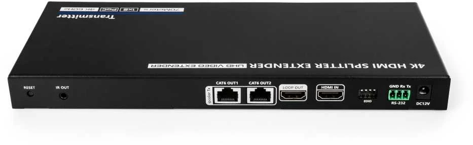 Spacetronik 1/2 HDMI skirstytuvas per LAN PoE SPH-RIP202 24/7