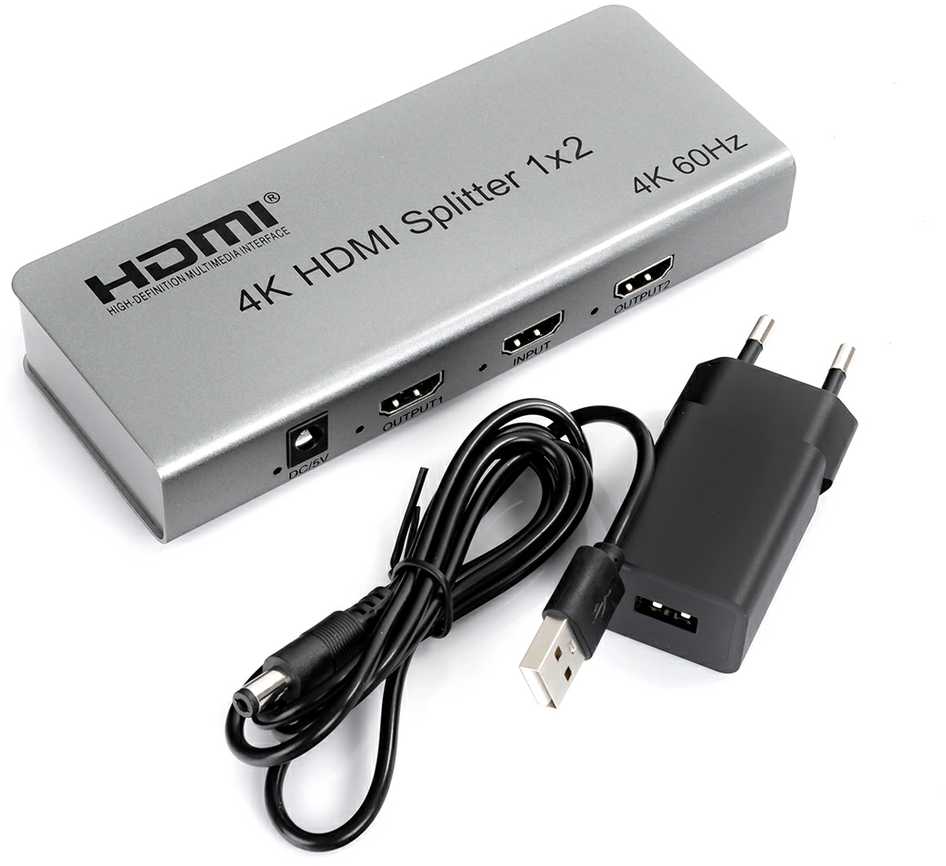 Spacetronik HDMI skirstytuvas 1x2 SPH-RS102_V46 4K 60 Hz CEC