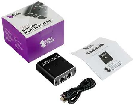Šakotuvas „Spacetronik SP-SG102“ komutatorius LAN 2xRJ45 1000 Mb/s