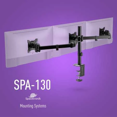 Šarnyrinis stalo laikiklis 3 Spacetronik SPA-130 monitoriams