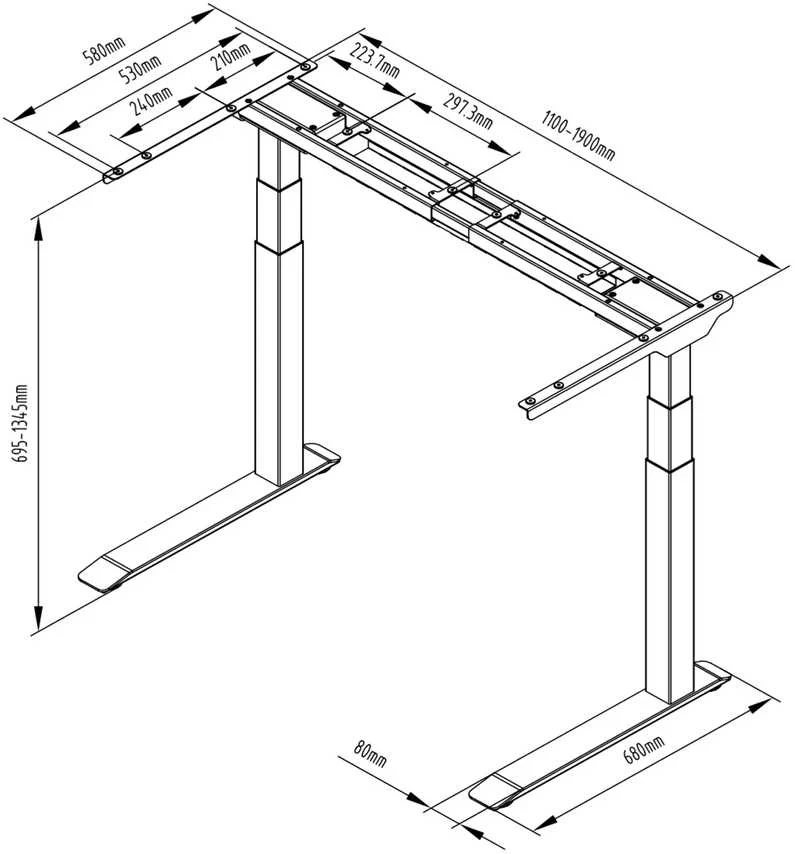 Elektrinis stalo stovas Spacetronik SPE-233G S