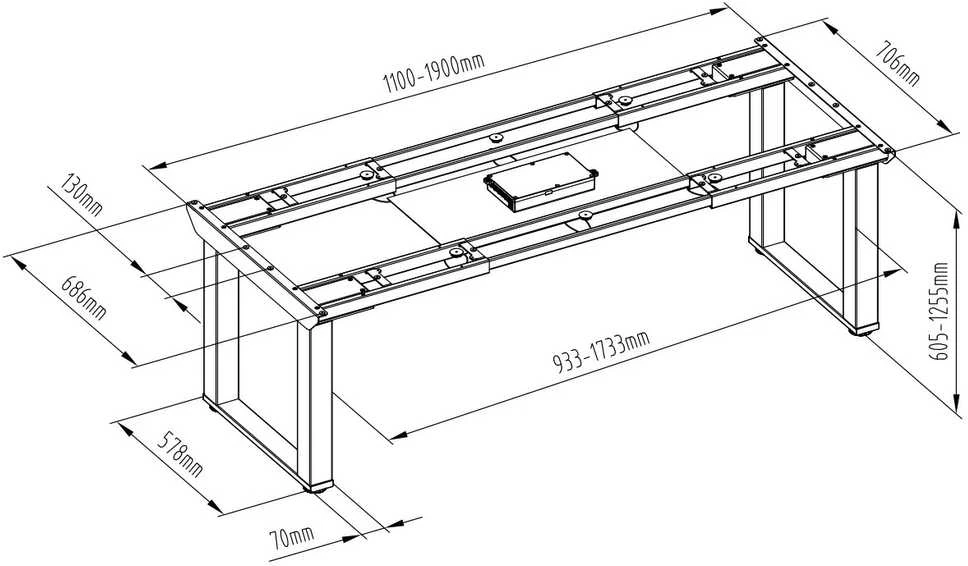 Spacetronik SPE-434G elektrinis stalo rėmas