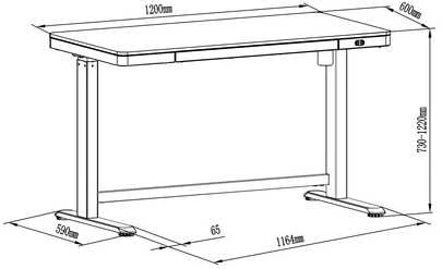 Spacetronik SPE-B118BB Astrid elektrinis stalas