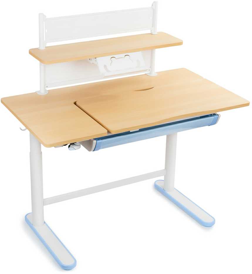 Elektrinis vaikiškas rašomasis stalas Spacetronik XD, 112 × 60 cm, baltas ir mėlynas