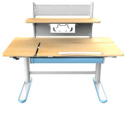 Elektrinis vaikiškas rašomasis stalas Spacetronik XD, 112 × 60 cm, baltas ir mėlynas