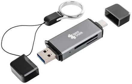 Spacetronik SPU-CR06 SD kortelių skaitytuvas USB-A i USB-C