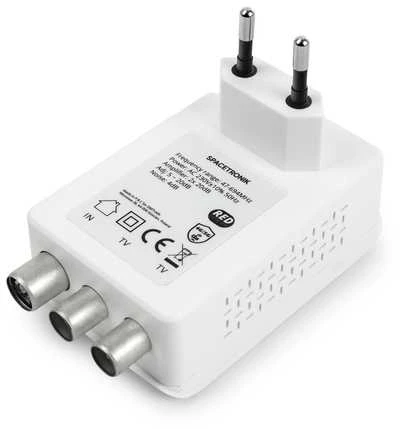 Spacetronik Stiprintuvas TV DVB-T2/C do gniazdka 2x TV SPA-EX2
