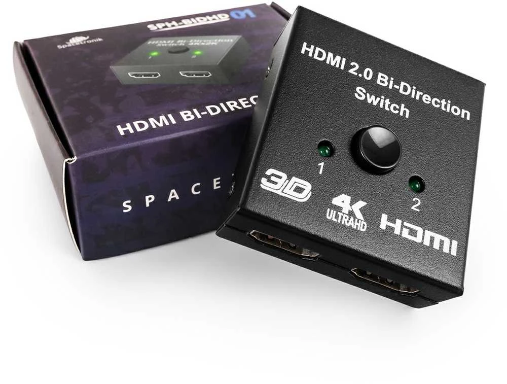 Spacetronik HDMI jungiklis / skirstytuvas 2x1 1x2 SPH-BIDHD01 1080p
