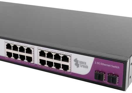 Šakotuvas Spacetronik Jungiklis 16 prievadų RJ45 2.5G SFP 10G prievadas SP-SGT116S