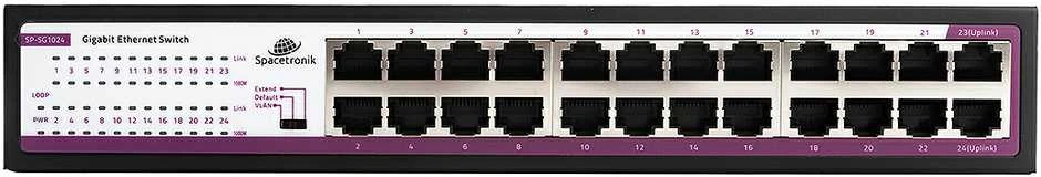 Šakotuvas Spacetronik PERJUNKITE 24 prievadų SP-SG1024 Gigabit