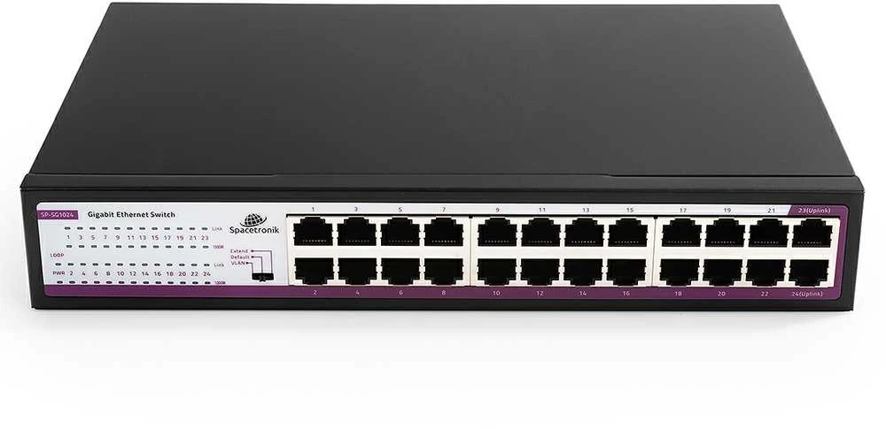 Šakotuvas Spacetronik PERJUNKITE 24 prievadų SP-SG1024 Gigabit