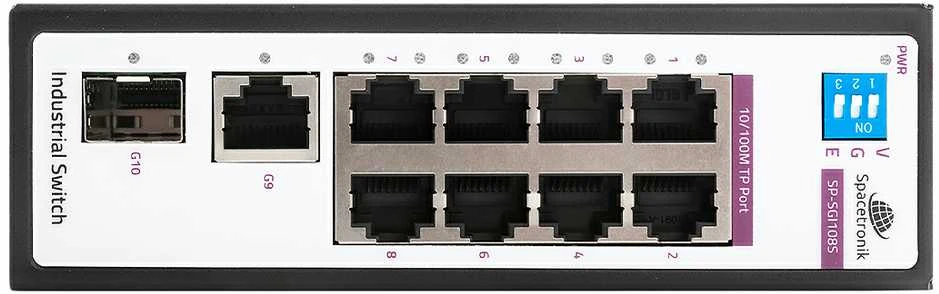 Šakotuvas Spacetronik PERJUNKITE 8 prievadų SP-SGI108S pramoninį SFP