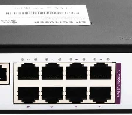 Šakotuvas Spacetronik SWITCH 8 prievadų SP-SGI108SP Pramoninis PoE SFP