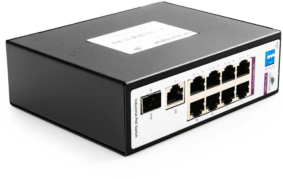 Šakotuvas Spacetronik SWITCH 8 prievadų SP-SGI108SP Pramoninis PoE SFP