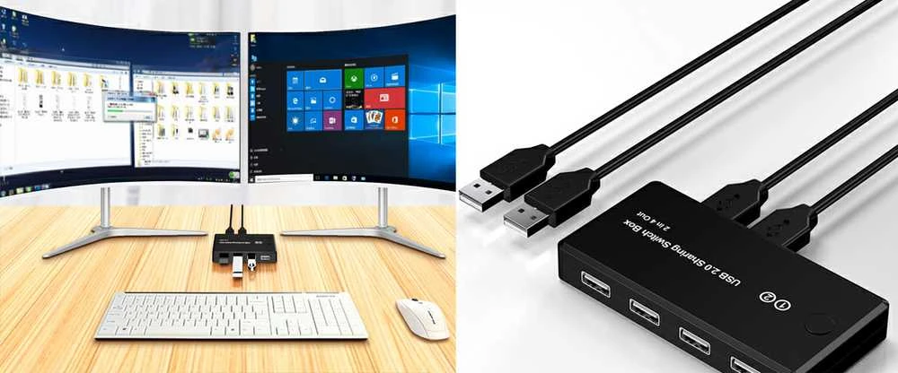 Spacetronik KVM spausdintuvo USB 2/4 jungiklis SPU-KVM02