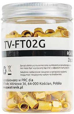 Spacetronik TV-FT02G užsukamas F kištukas 100 vnt.