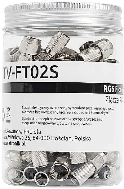 Užsukamas F tipo kištukas „Spacetronik 6.8 TV-FT02S“ 100 vnt.