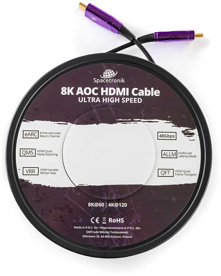 Spacetronik UHS AOC HDMI 2.1 optinis kabelis SH-OX600 60 m